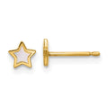 Turtle Pie 14K Polished Mother of Pearl Star Post Earrings
