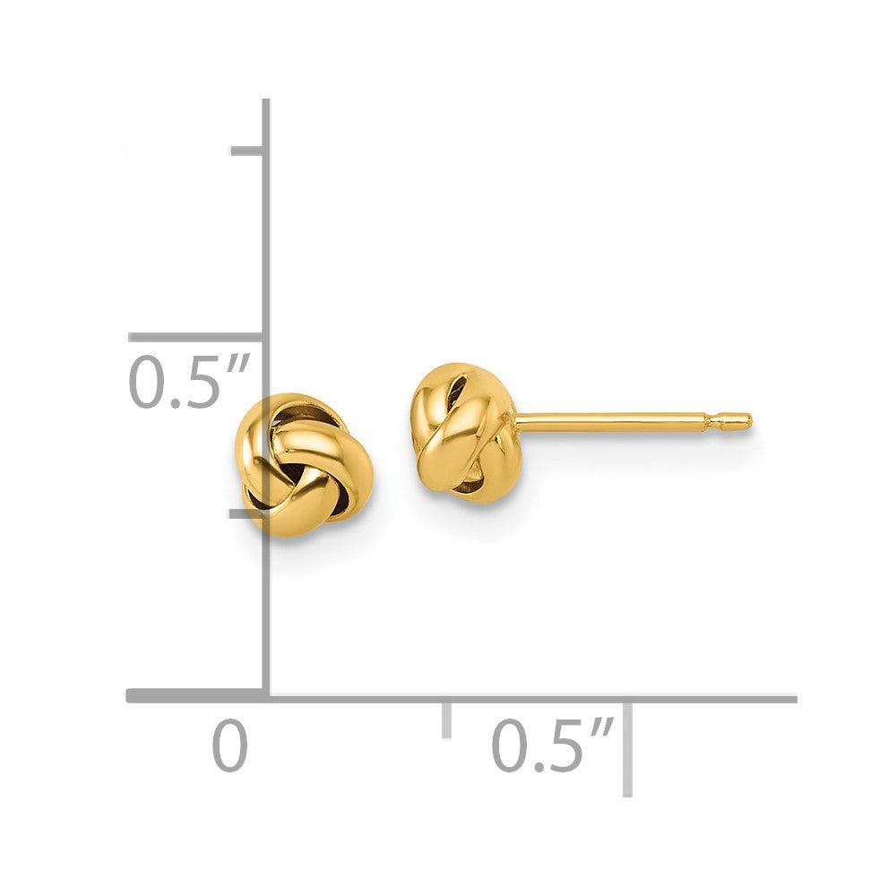 Marshmallow Nook 14K Polished Love Knot Post Earrings