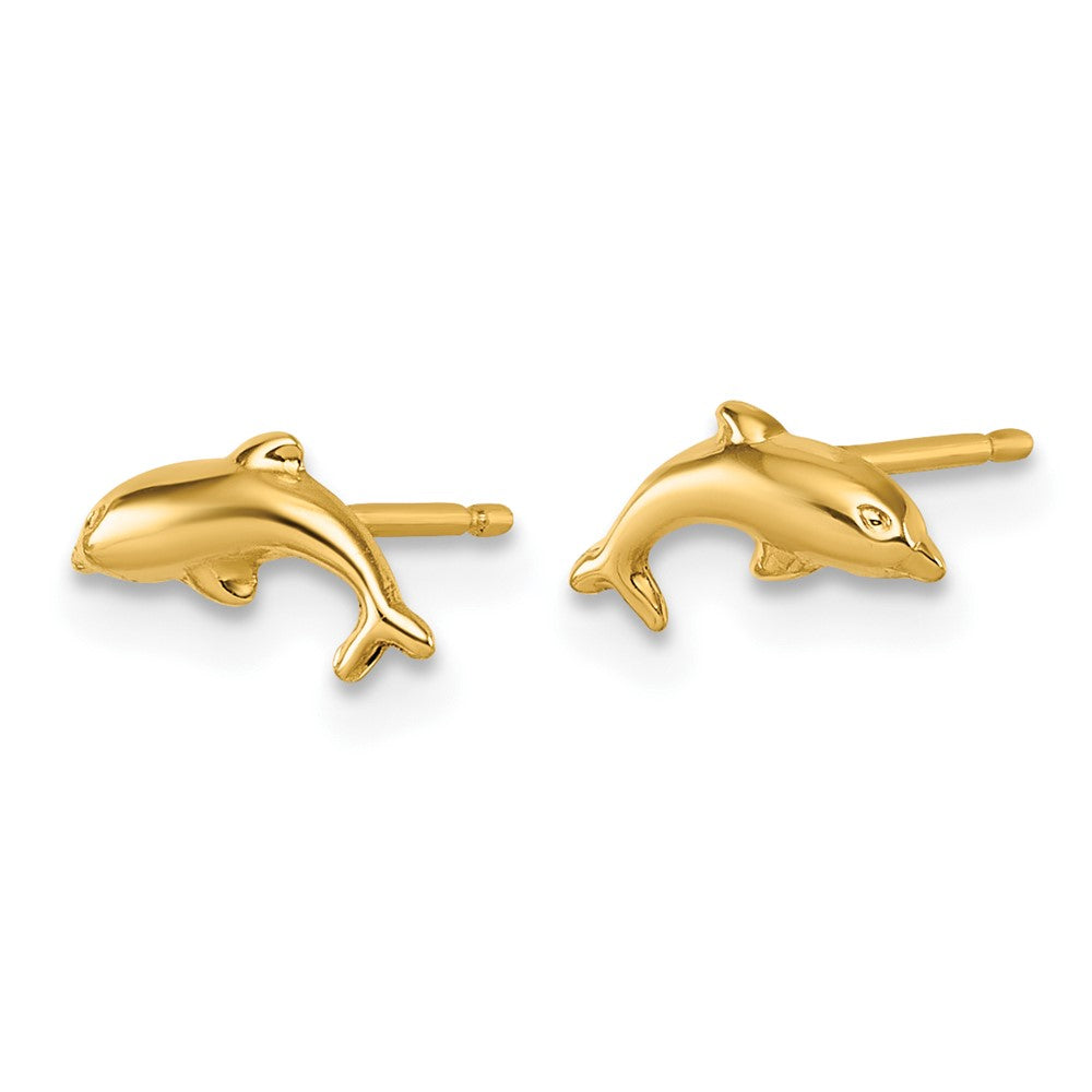 Liora 14K Polished Dolphin Post Earrings