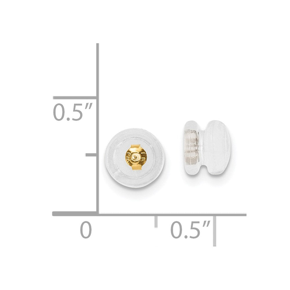 Valora Silicone Sliders 14k YG Mushroom 1 Pair
