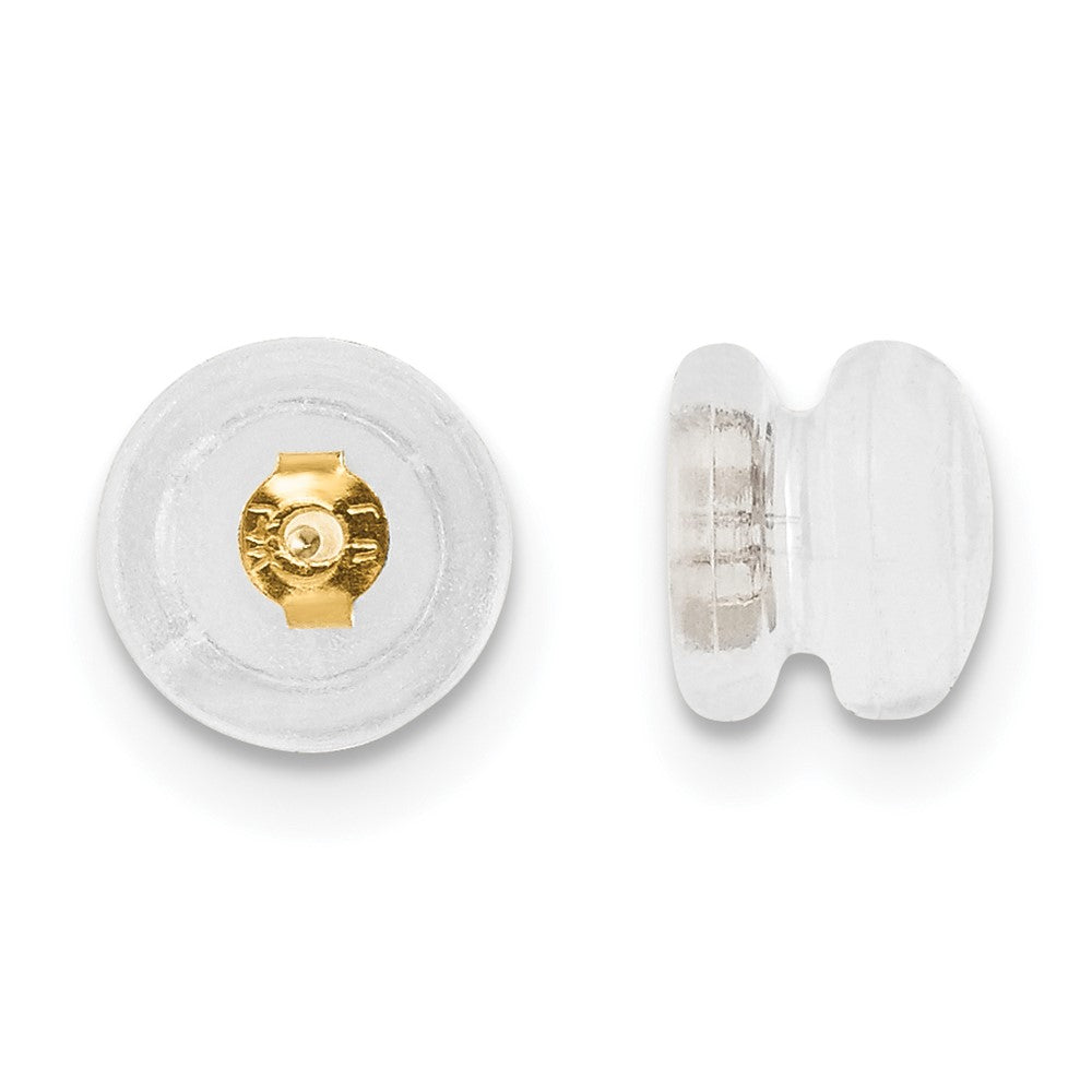 Valora Silicone Sliders 14k YG Mushroom 1 Pair