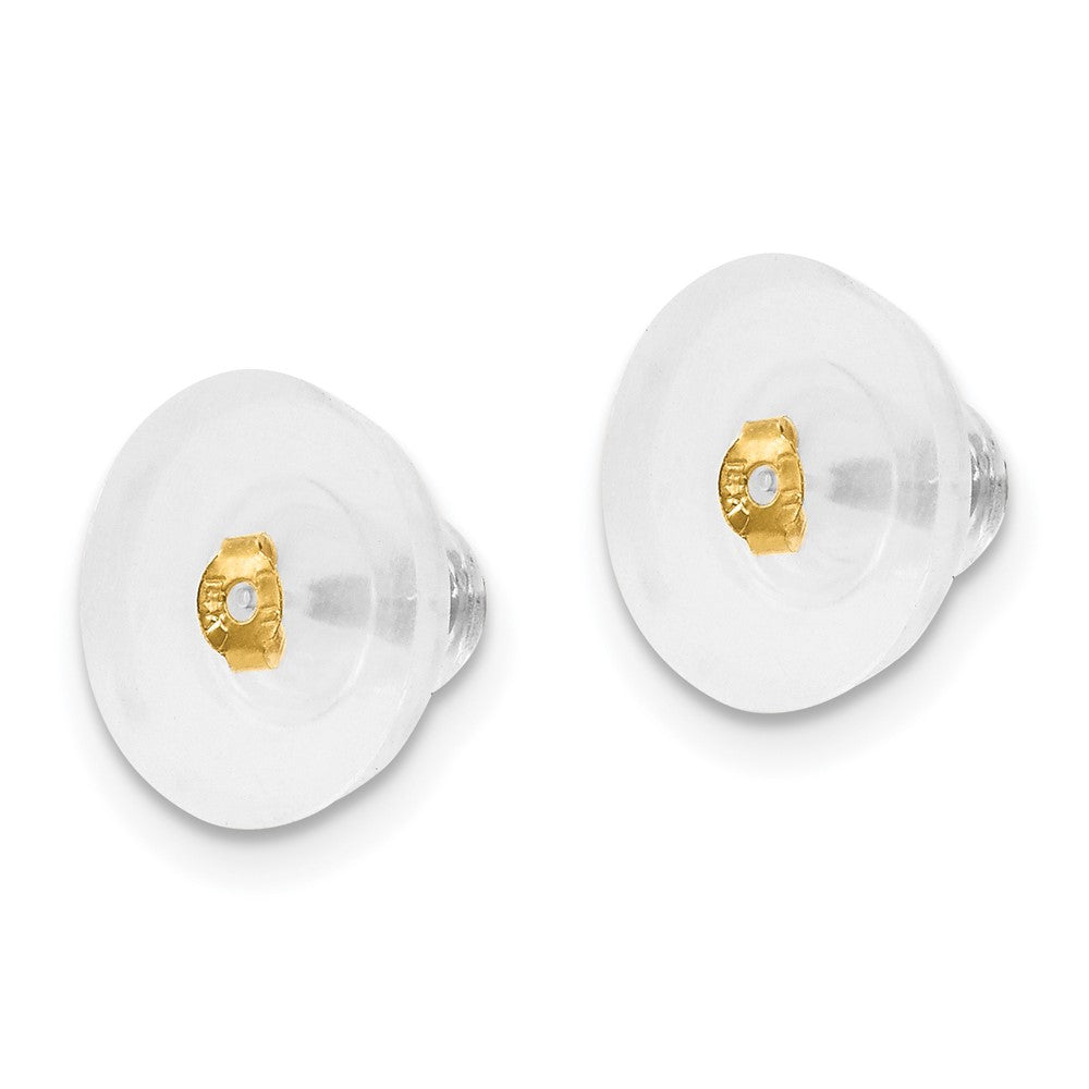 Liora Silicone Sliders 14k YG Disk 1 Pair