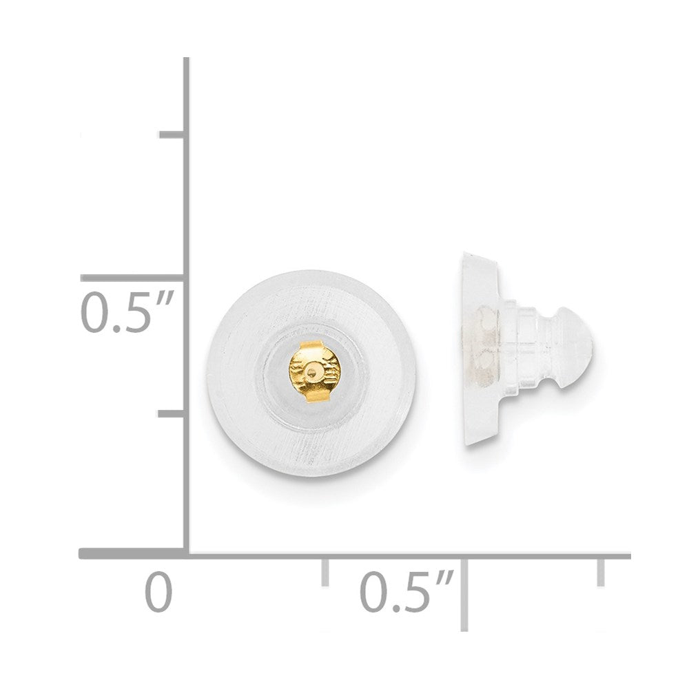 Liora Silicone Sliders 14k YG Disk 1 Pair
