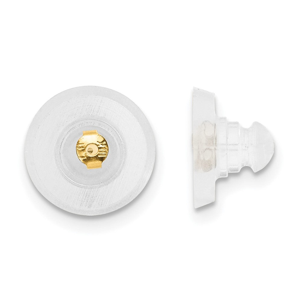 Liora Silicone Sliders 14k YG Disk 1 Pair