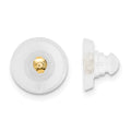 Liora Silicone Sliders 14k YG Disk 1 Pair