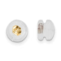 Celestine Silicone Sliders 14k YG Skewback Mushroom 1 Pair