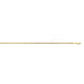 10k Yellow Gold 7 inch 2.4mm Rope Bracelet