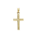 14k Yellow Gold Square Cross Charm