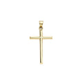 14k Yellow Gold Polished Cross Charm