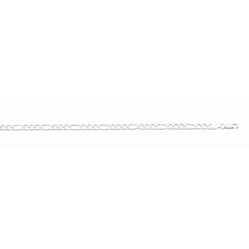 Sterling Silver 5.2mm 20" Figaro Chain