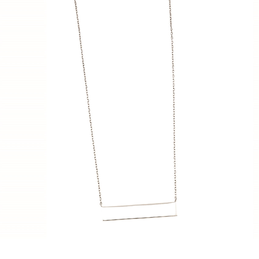 Sterling Silver Bar 18" Necklace