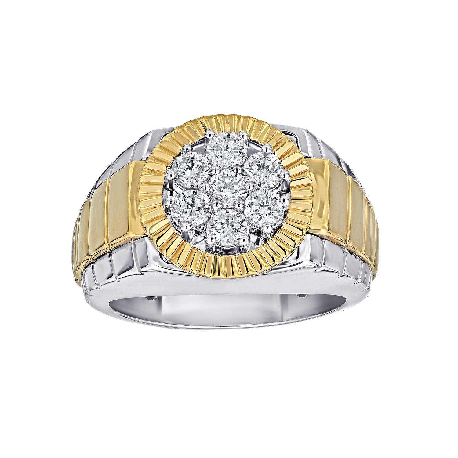 Dujour Four-Cluster Diamond, Two-Row Ring