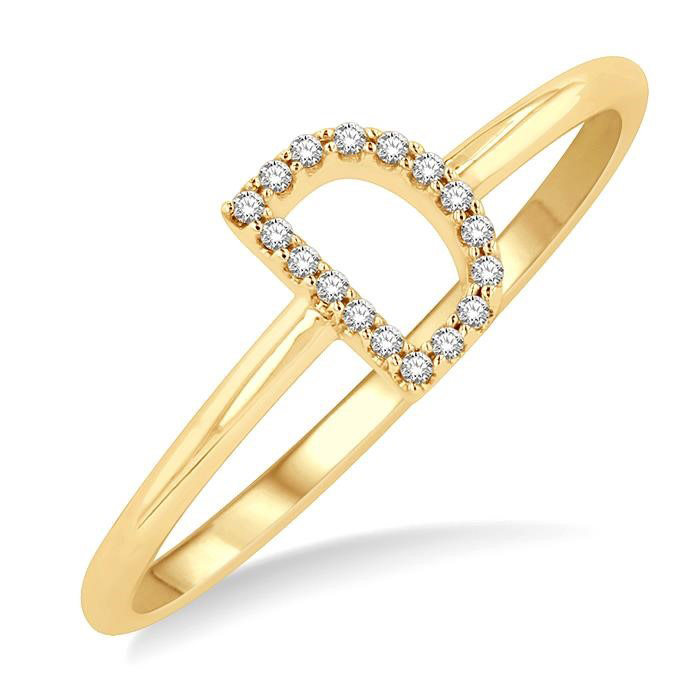 D letter clearance gold rings