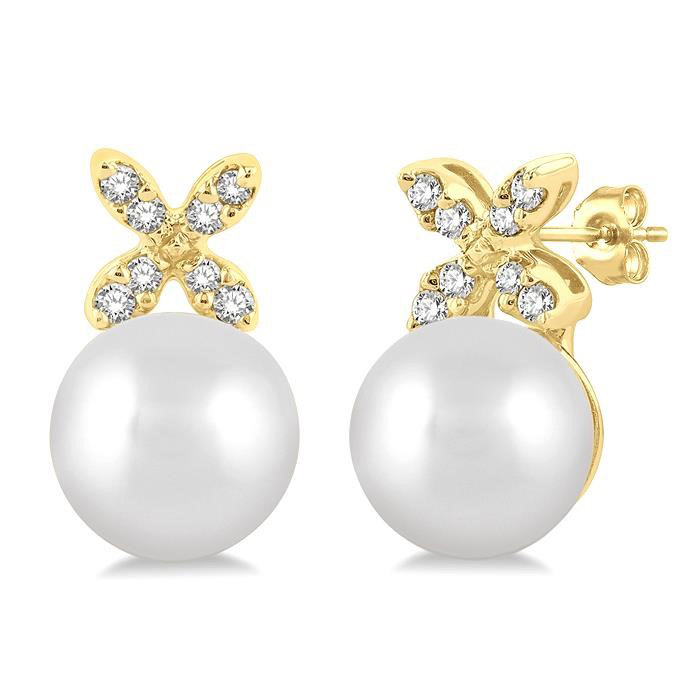 Petite Pearl & Floral Earrings - Shop Bridal Jewelry