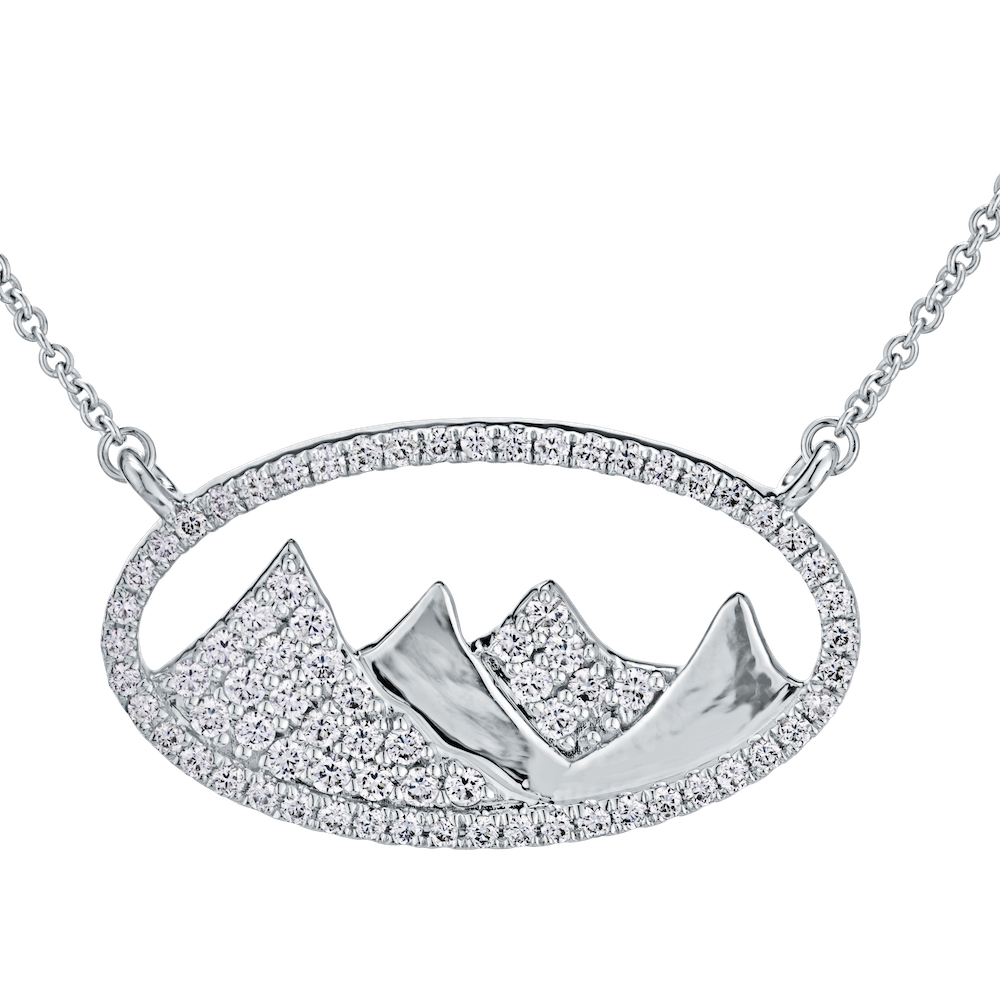 Diamond deals mountain necklace