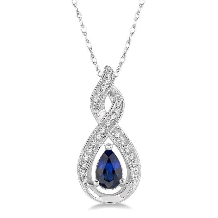 Unstoppable Love Pear-Shaped Diamond Necklace 1 ct tw 10K White Gold 19” |  Kay