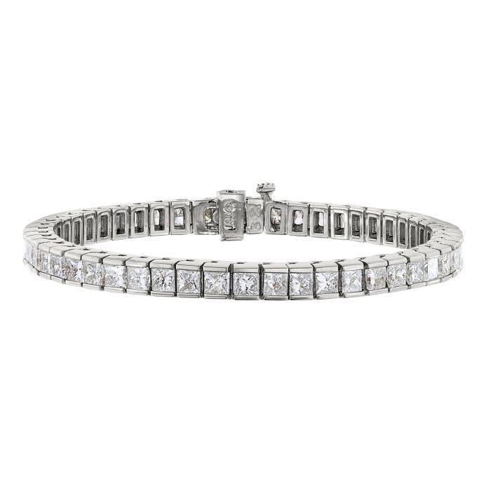 Macy's Diamond Princess Tennis Bracelet (10 Ct. T.w. in Metallic | Lyst