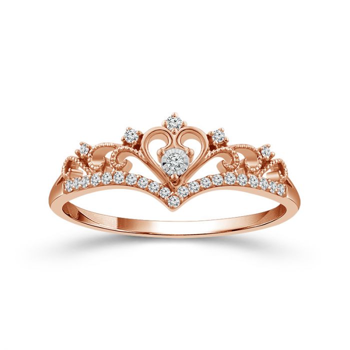 Marquise Women's Crown 18k Gold Diamond Ring, Weight: 1.6gm at Rs 15600 in  Surat