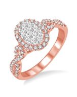 Oval Shape Shine Bright Bridal Diamond Engagement Ring