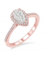 Pear Shape Shine Bright Bridal Diamond Engagement Ring