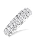 Ribbed Diamond Fashion Ring