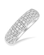 Ribbed Diamond Fashion Ring