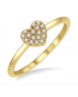 Heart Shape Petite Diamond Fashion Ring