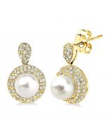 Pearl & Diamond Earrings