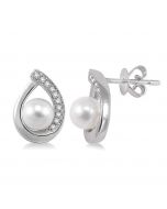 Pearl & Diamond Earrings