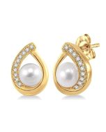 Pearl & Diamond Earrings