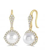 Pearl & Diamond Earrings