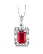 GEMSTONE & DIAMOND PENDANT