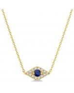 Evil Eye Petite Gemstone & Diamond Fashion Necklace