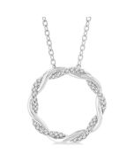 Swirl Circle Diamond Pendant