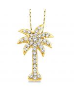 PALM TREE DIAMOND PENDANT