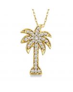 PALM TREE DIAMOND PENDANT