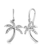 Palm Tree Diamond Fashion Earrings