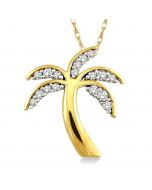 Palm Tree Diamond Fashion Pendant