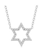 Star Of David Petite Diamond Fashion Pendant