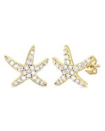 Starfish Petite Diamond Fashion Earrings