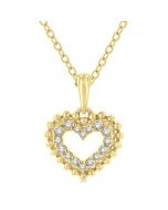 Heart Shape Petite Diamond Fashion Pendant