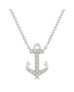 Anchor Shape Petite Diamond Fashion Pendant