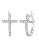 Cross Diamond Earrings