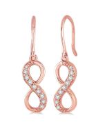 Infinity Shape Diamond Earrings