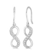 Infinity Shape Diamond Earrings