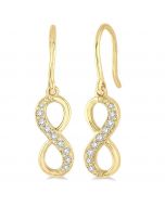 Infinity Shape Diamond Earrings