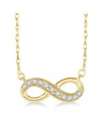 Infinity Shape Diamond Pendant