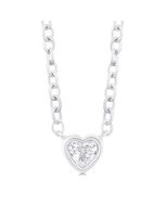 Heart Shape Bezel Set Petite Diamond Fashion Pendant