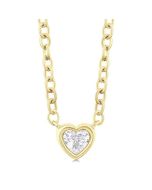 Heart Shape Bezel Set Petite Diamond Fashion Pendant