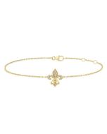 Fleur De Lis Petite Diamond Fashion Bracelet